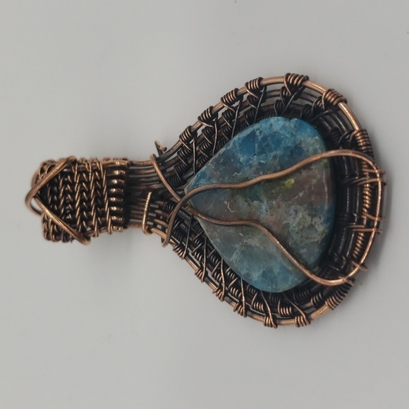 751- Wire Wrapped Handmade Pendant Necklace NWT - Picture 2 of 5